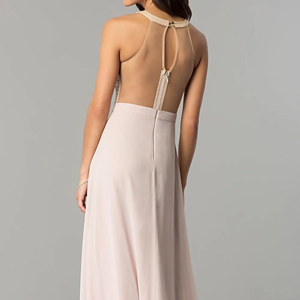 Long Dusty Blush Pink Prom Dress by PromGirl - Picture 2 of 12